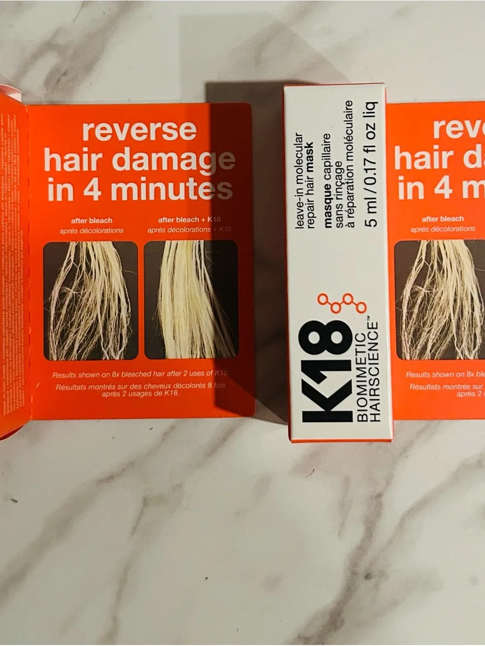 2 K18 leave in repair hair mask